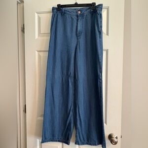 Rewash Light Blue Elastic Waist Denim Pants